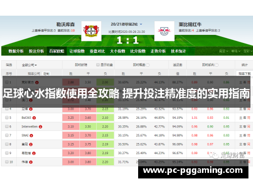 足球心水指数使用全攻略 提升投注精准度的实用指南