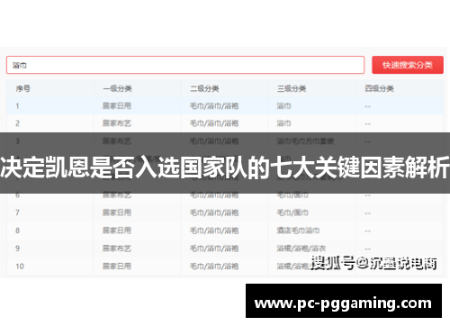 决定凯恩是否入选国家队的七大关键因素解析